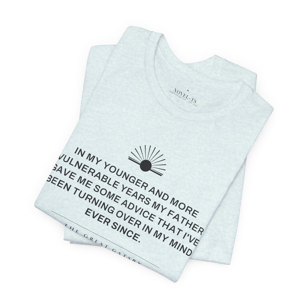 In My Younger and More Vulnerable Years — The Great Gatsby First Line T-Shirt | White