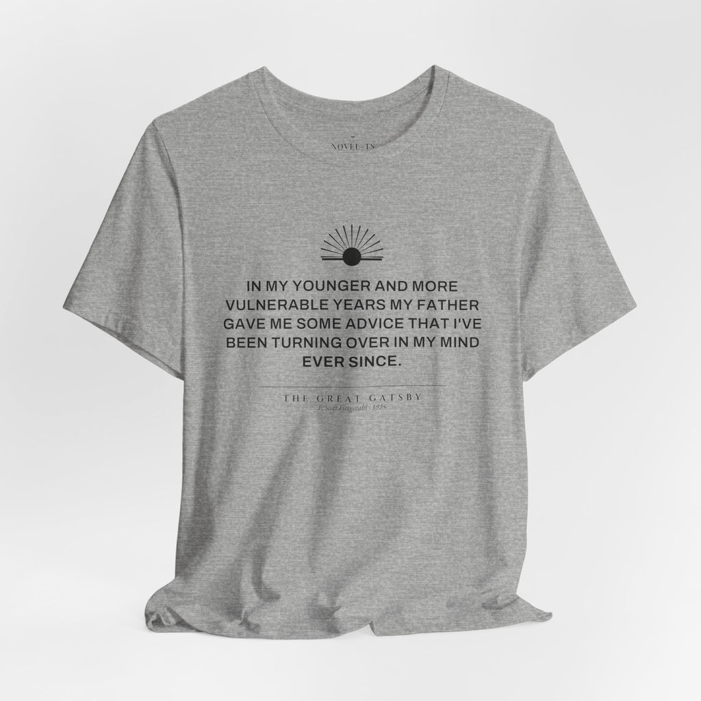 In My Younger and More Vulnerable Years — The Great Gatsby First Line T-Shirt | White