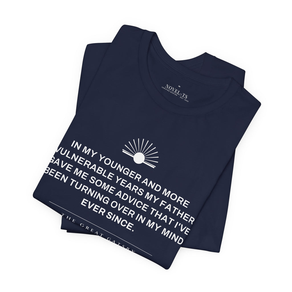 In My Younger and More Vulnerable Years — The Great Gatsby First Line T-Shirt | Black