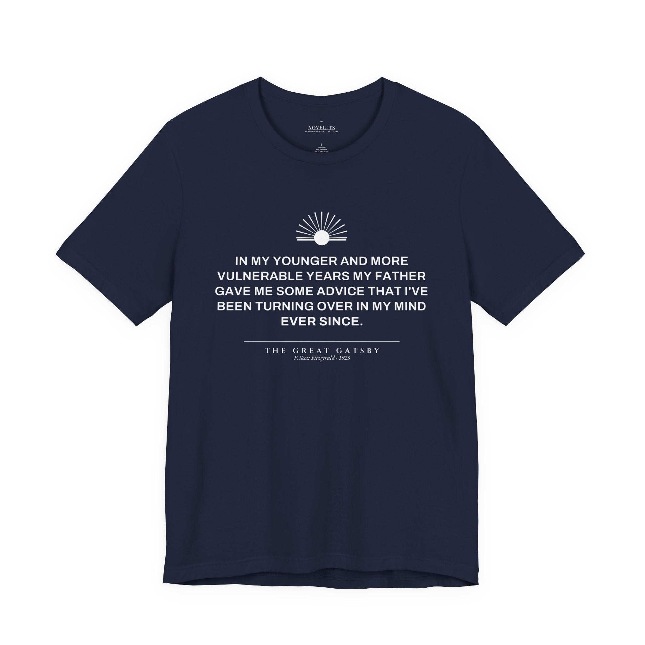 In My Younger and More Vulnerable Years — The Great Gatsby First Line T-Shirt | Black