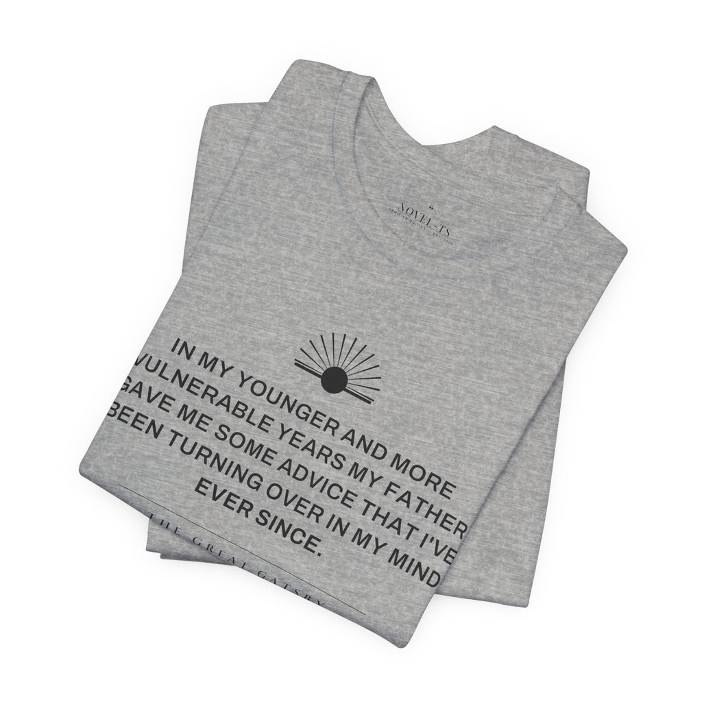In My Younger and More Vulnerable Years — The Great Gatsby First Line T-Shirt | White