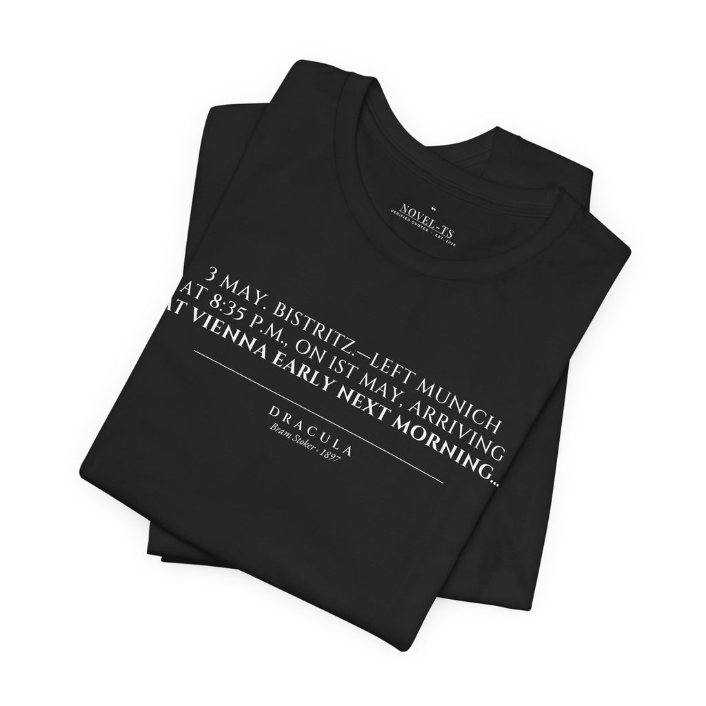 Left Munich at 8:35 P.M. — Dracula First Line T-Shirt | Black
