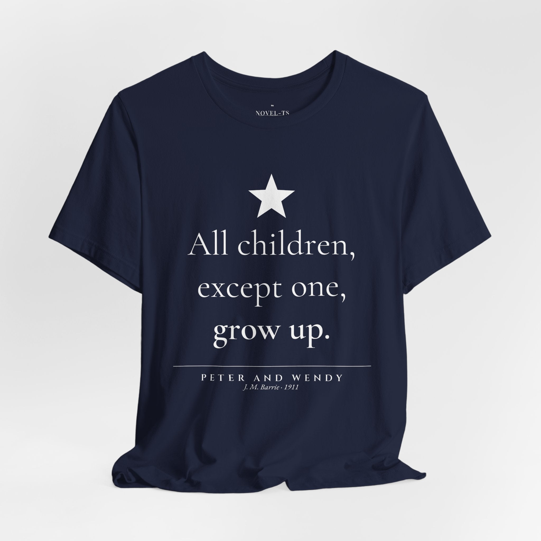 All Children, Except One, Grow Up — Peter and Wendy First Line T-Shirt | Black