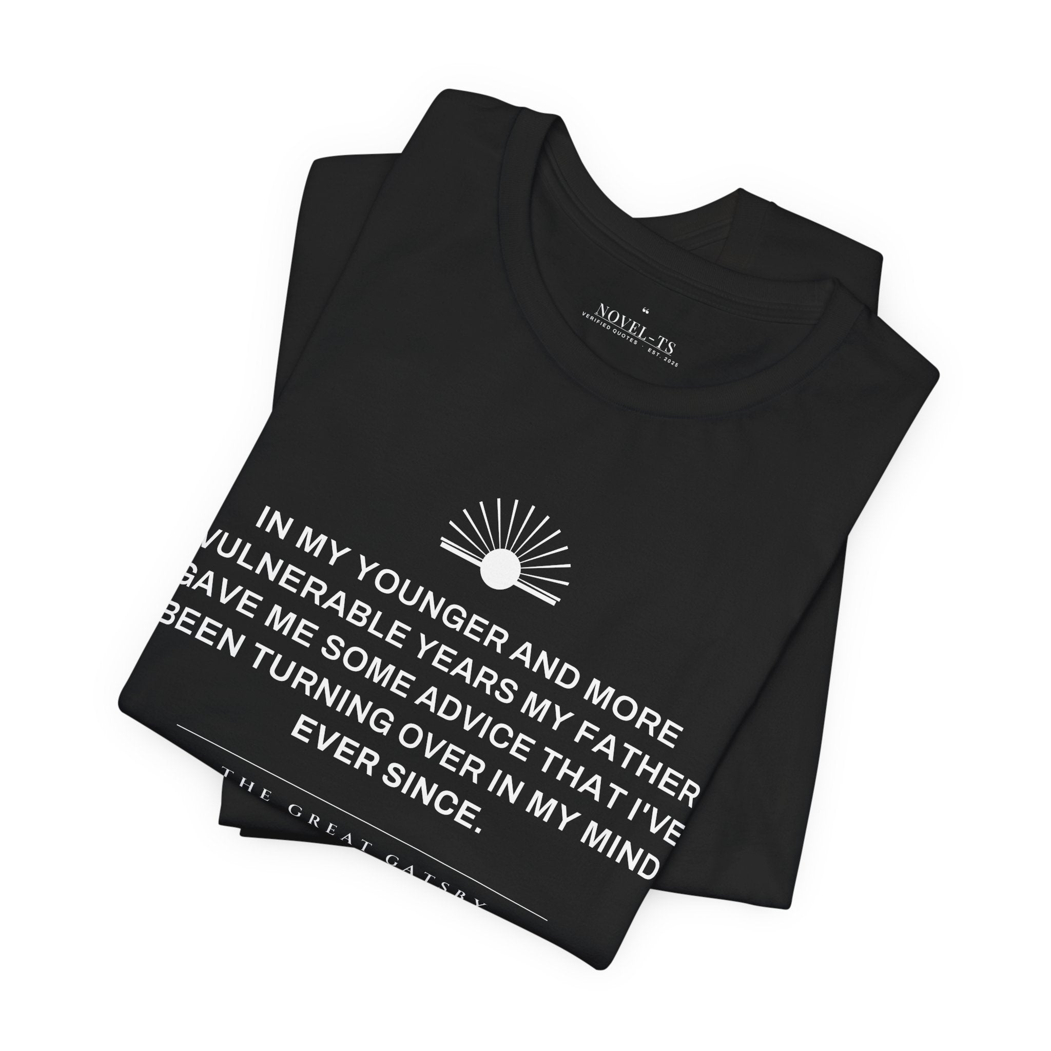 In My Younger and More Vulnerable Years — The Great Gatsby First Line T-Shirt | Black