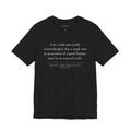 It Is a Truth Universally Acknowledged — Pride and Prejudice First Line T-Shirt | Black
