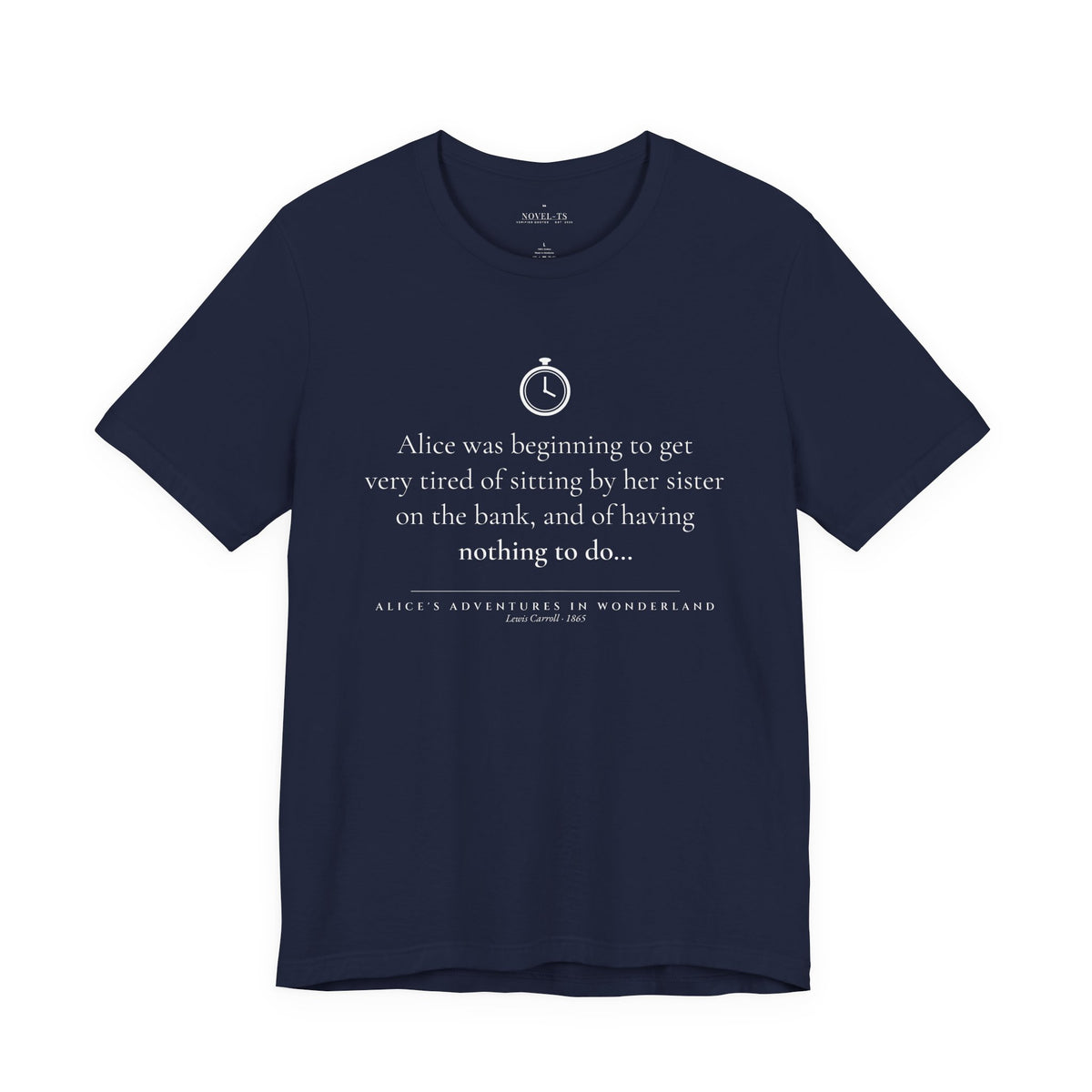 Alice Was Beginning to Get Very Tired — Alice's Adventures in Wonderland First Line T-Shirt | Black