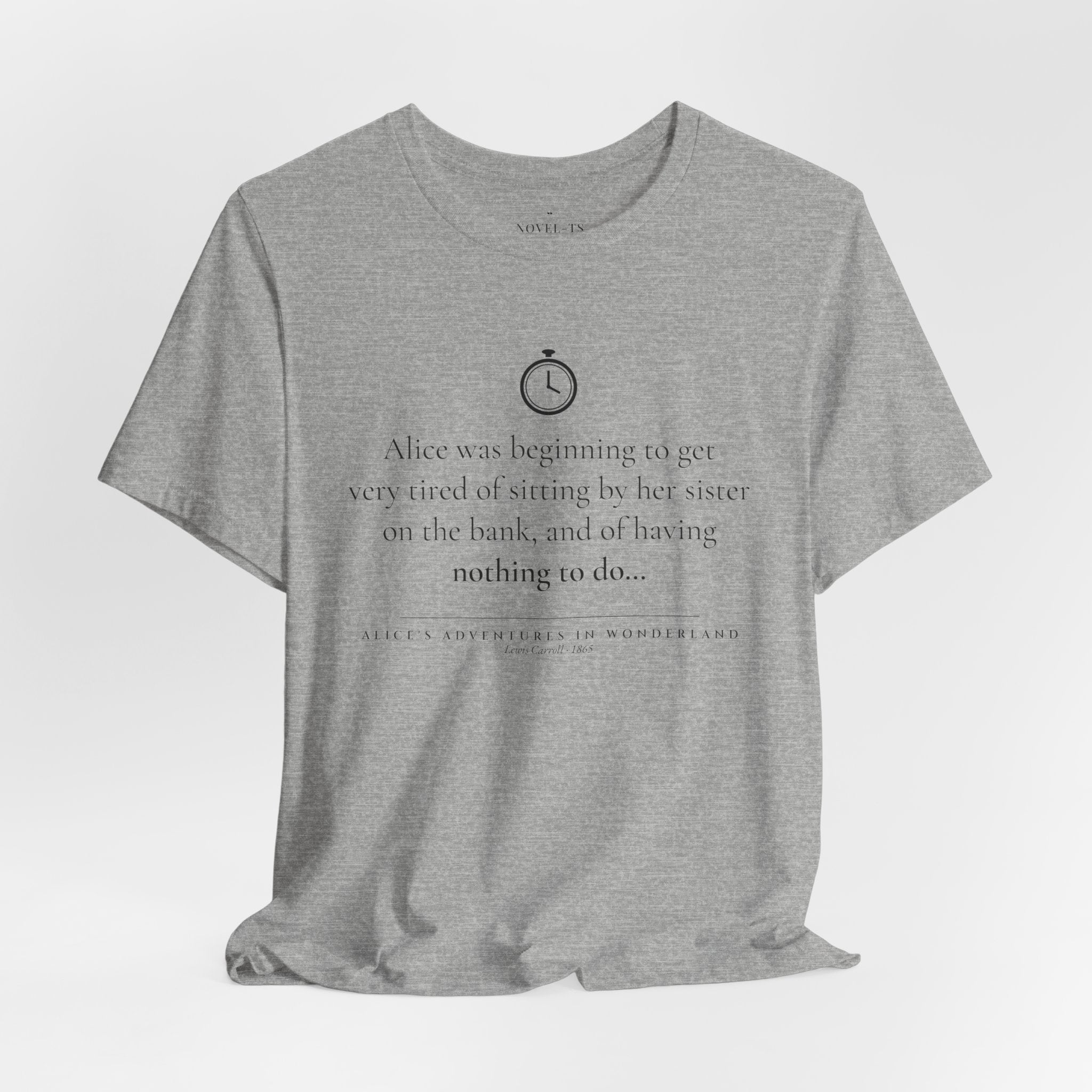 Alice Was Beginning to Get Very Tired — Alice's Adventures in Wonderland First Line T-Shirt | White