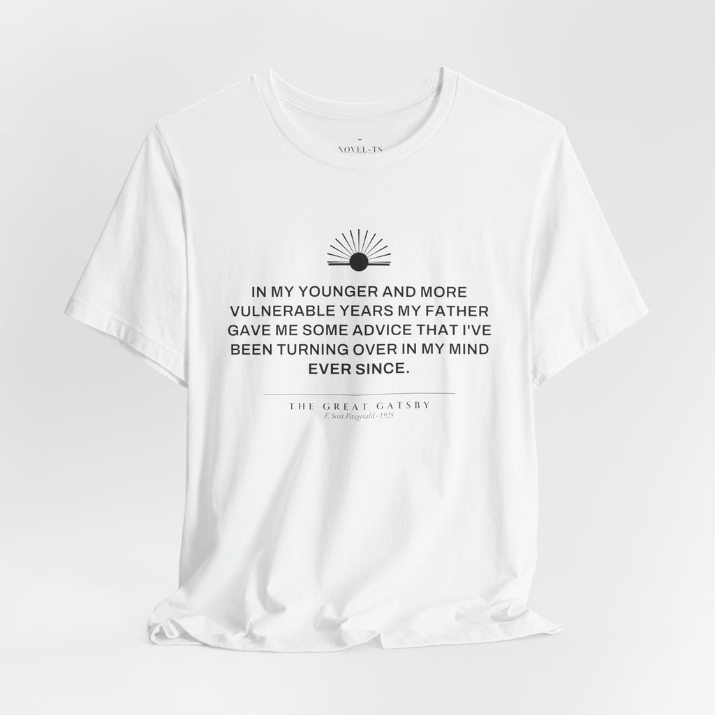 In My Younger and More Vulnerable Years — The Great Gatsby First Line T-Shirt | White