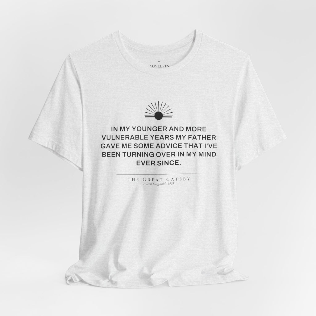 In My Younger and More Vulnerable Years — The Great Gatsby First Line T-Shirt | White