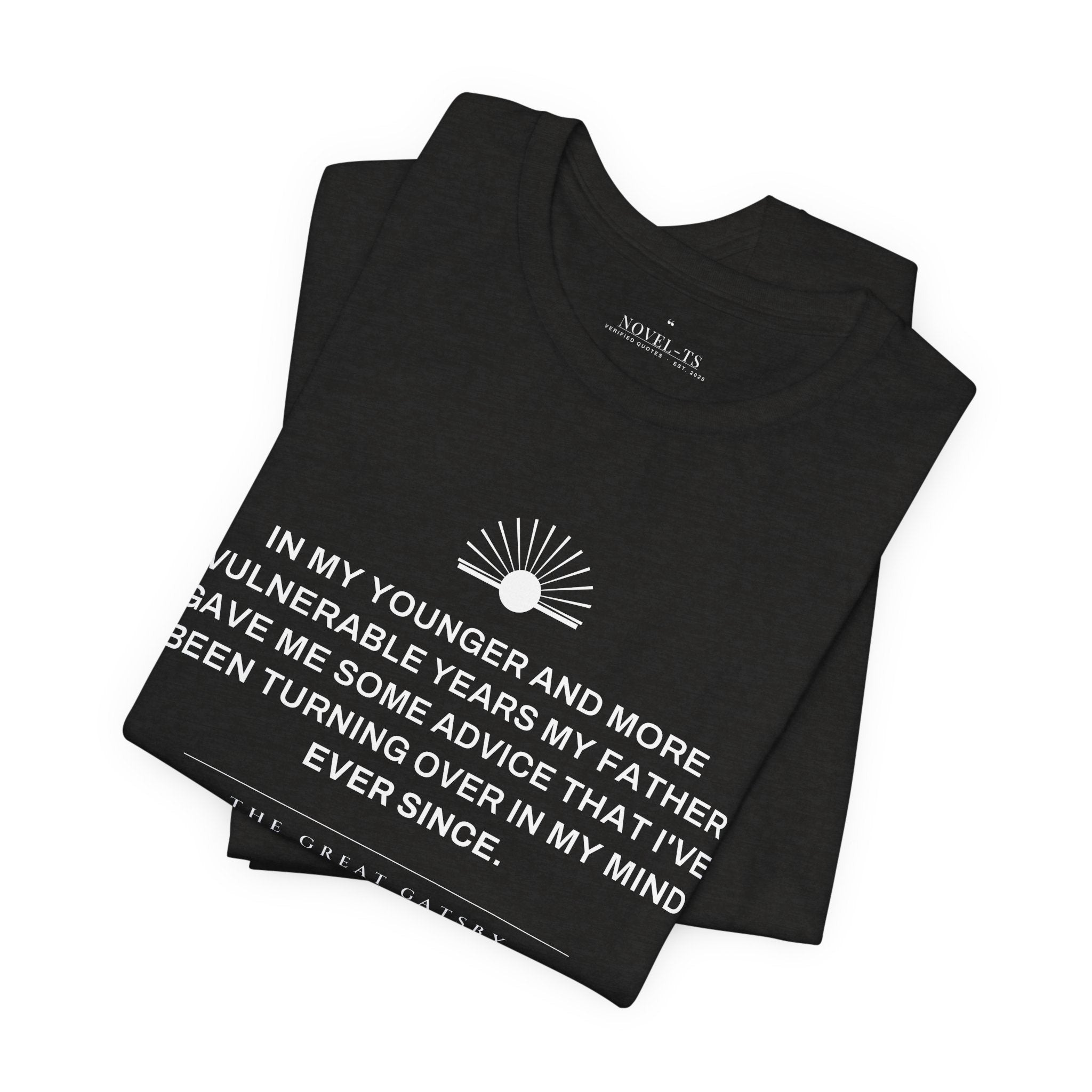 In My Younger and More Vulnerable Years — The Great Gatsby First Line T-Shirt | Black