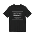 On the Side of the Majority — Mark Twain Quote T-Shirt | Black