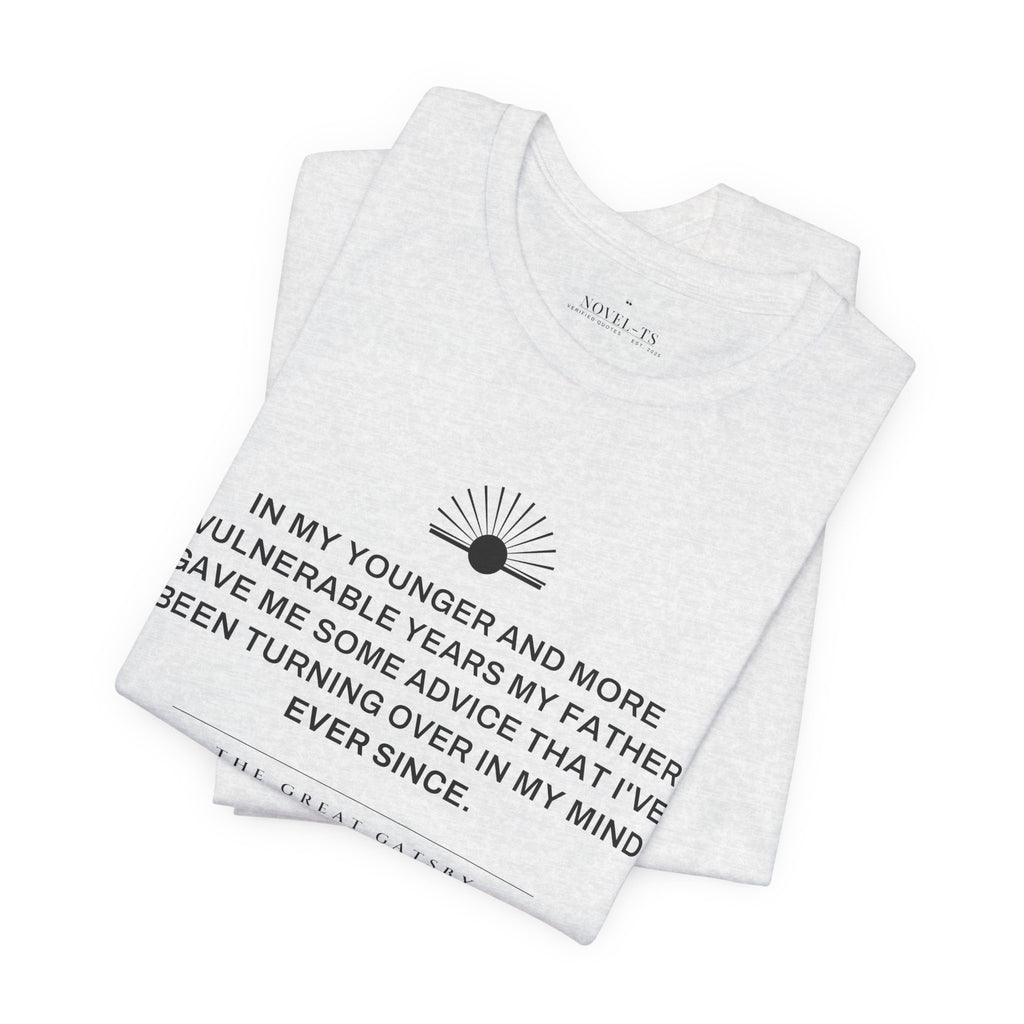 In My Younger and More Vulnerable Years — The Great Gatsby First Line T-Shirt | White