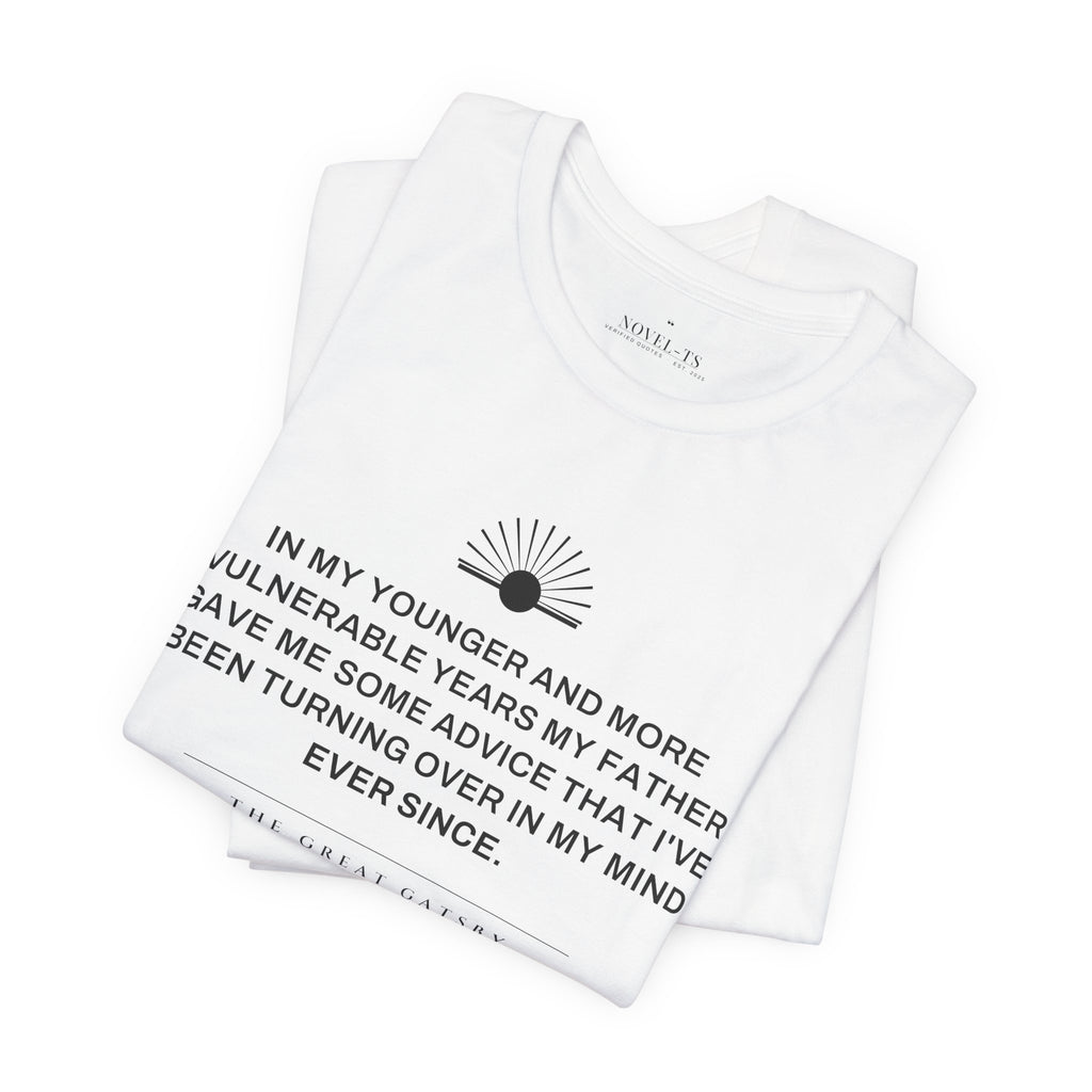 In My Younger and More Vulnerable Years — The Great Gatsby First Line T-Shirt | White