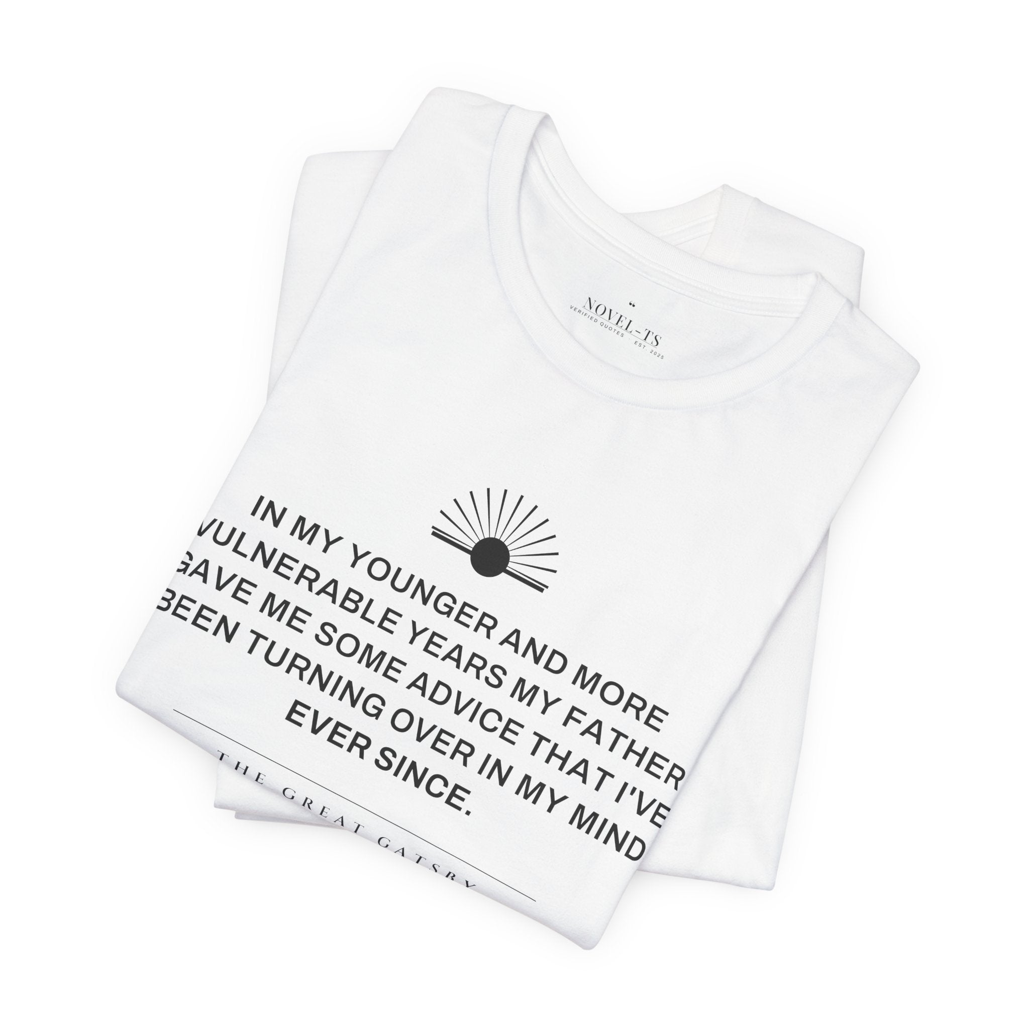 In My Younger and More Vulnerable Years — The Great Gatsby First Line T-Shirt | White